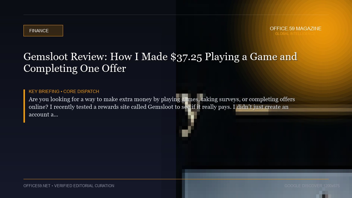 Gemsloot Review: How I Made $37.25 Playing a Game and Completing One Offer