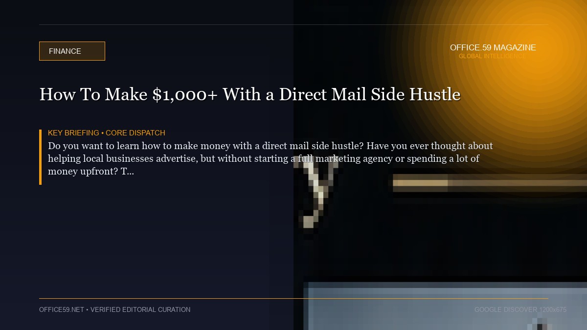 How To Make $1,000+ With a Direct Mail Side Hustle