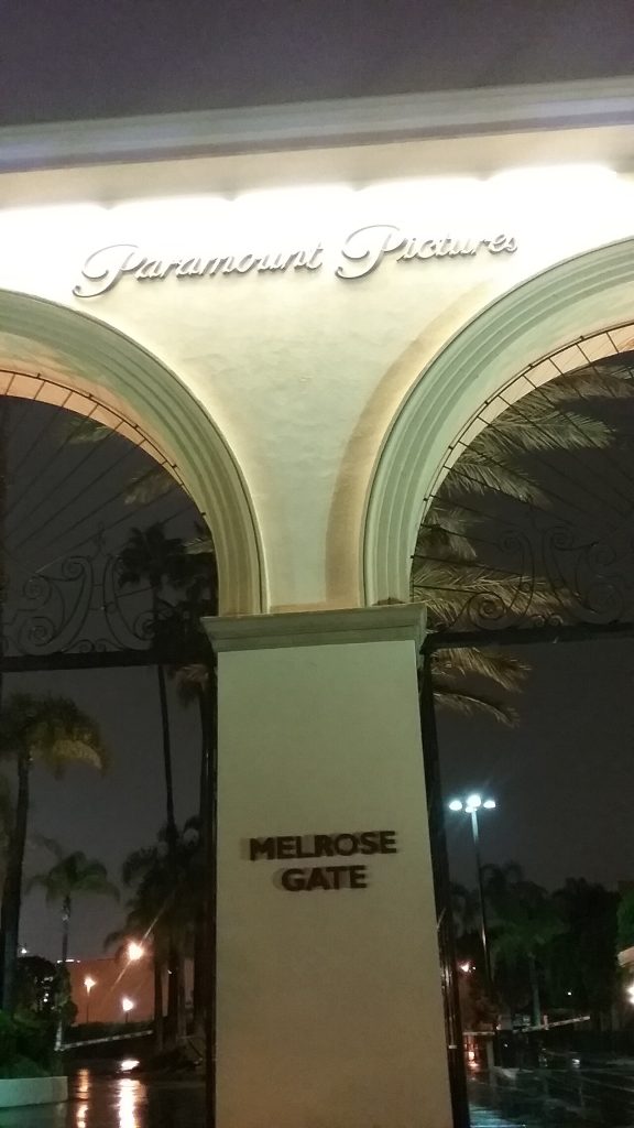 entrance to Paramount Pictures in Hollywood, Los Angeles, California, USA