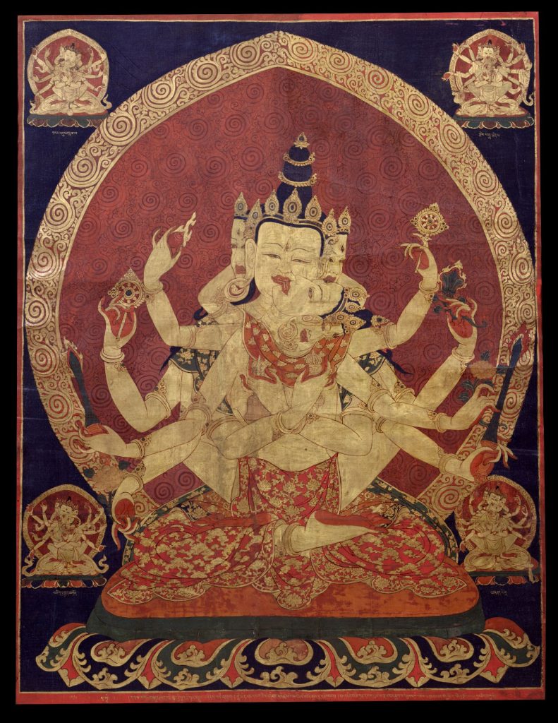17th century Central Tibetan thanka of Guhyasamaja Akshobhyavajra, Rubin Museum of Art