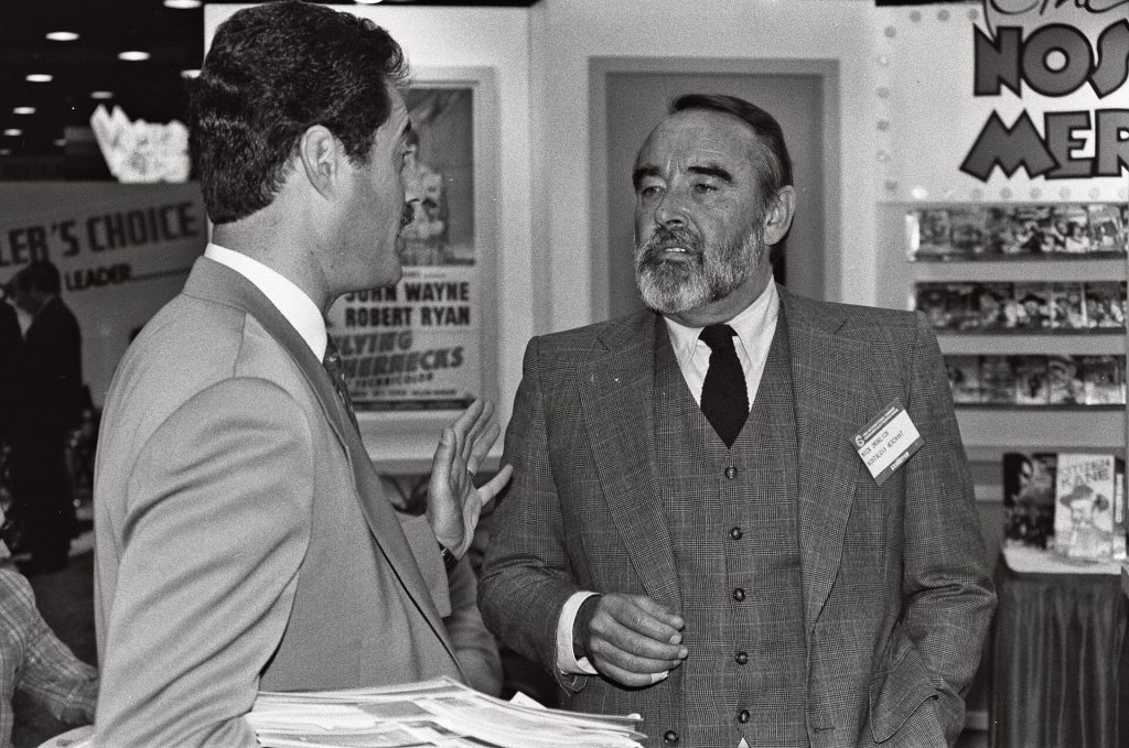 Nick Draklich (right) of The Nostalgia Merchant (died June 1997)
