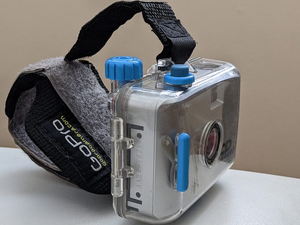 Profile view of GoPro Hero (film camera)