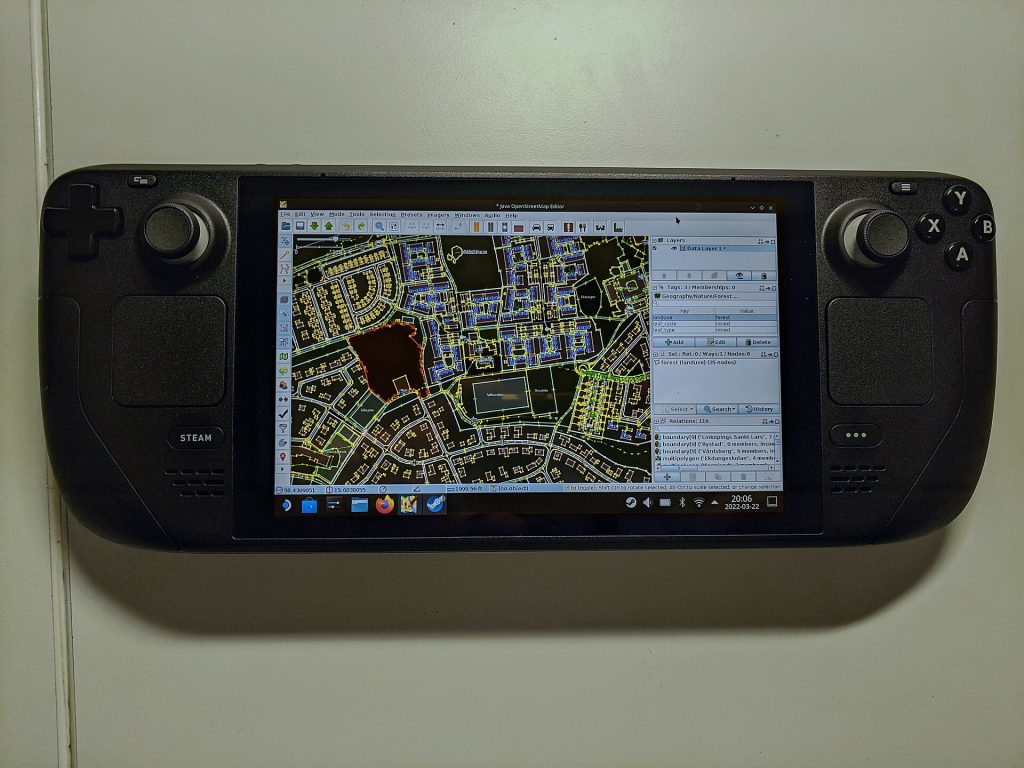 No matter the device, no matter the place: mapping first, and with JOSM of course.