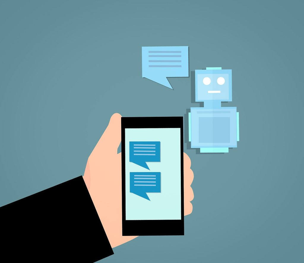 User talking and listening to a virtual assistant