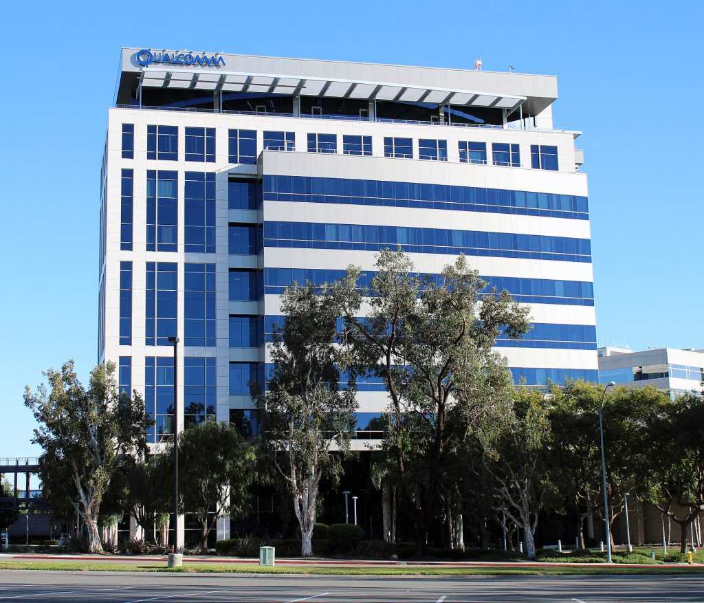 The headquarters of Qualcomm in the La Jolla area of San Diego, California. Photographed on December 26, 2015 by user Coolcaesar.