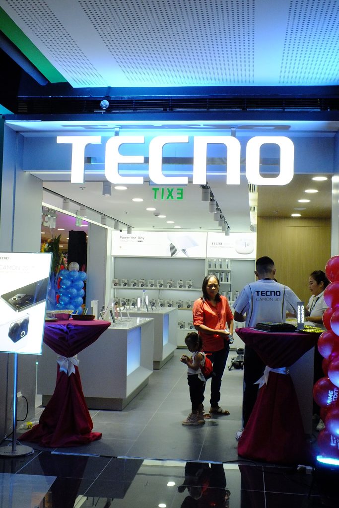 Tecno flagship store at SM J Mall located in Mandaue City.