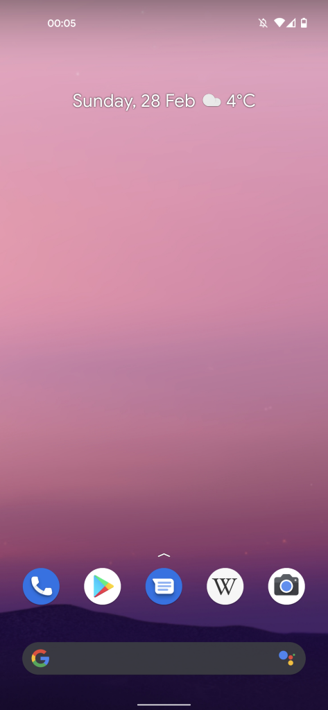 Android 11 Homescreen