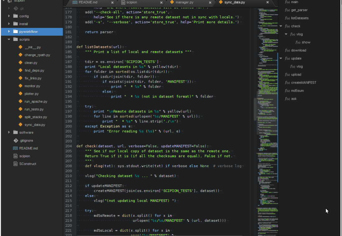 Screenshot of Atom text editor v1.3.1