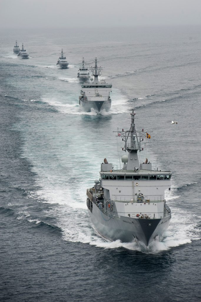 Navy, Devonport, Fleet, Ship, Aerial, IPV, OPV, Inshore patrol Vessel, Offshore patrol vessel: Fleet Officer of the Watch Manoeuvres in the Hauraki Gulf, including HMNZS Otago, HMNZS Wellington, HMNZS Pukaki, HMNZS Rotoiti, HMNZS Hawea, HMNZS Taupo and HMNZS Manawanui.