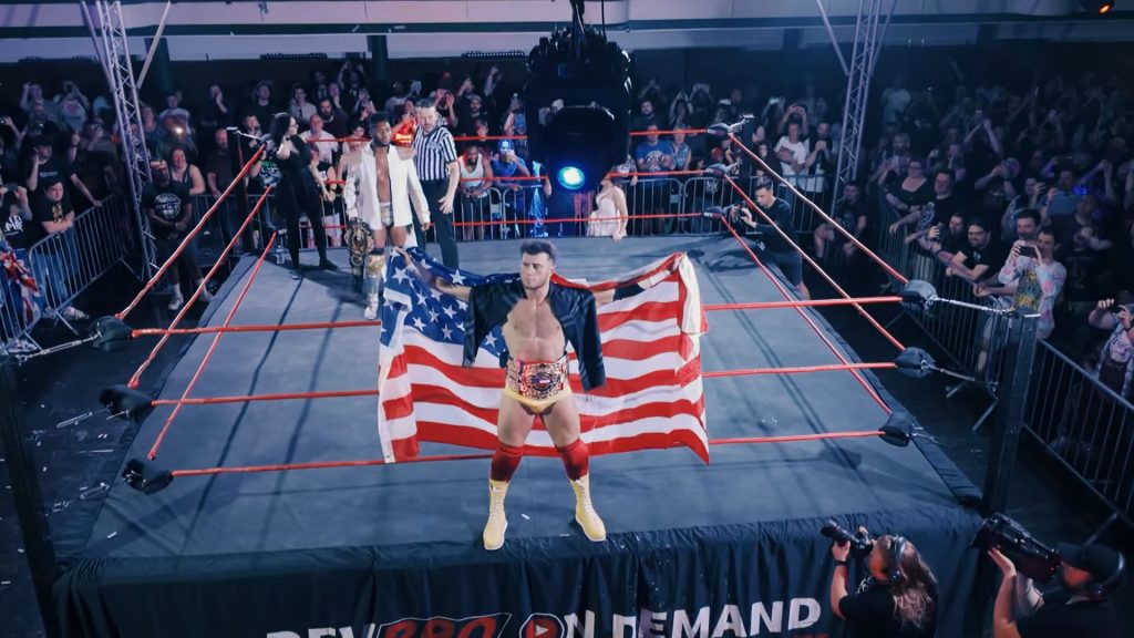 Professional wrestler Maxwell Jacob Friedman as the AEW "American" Champion in August 2024
