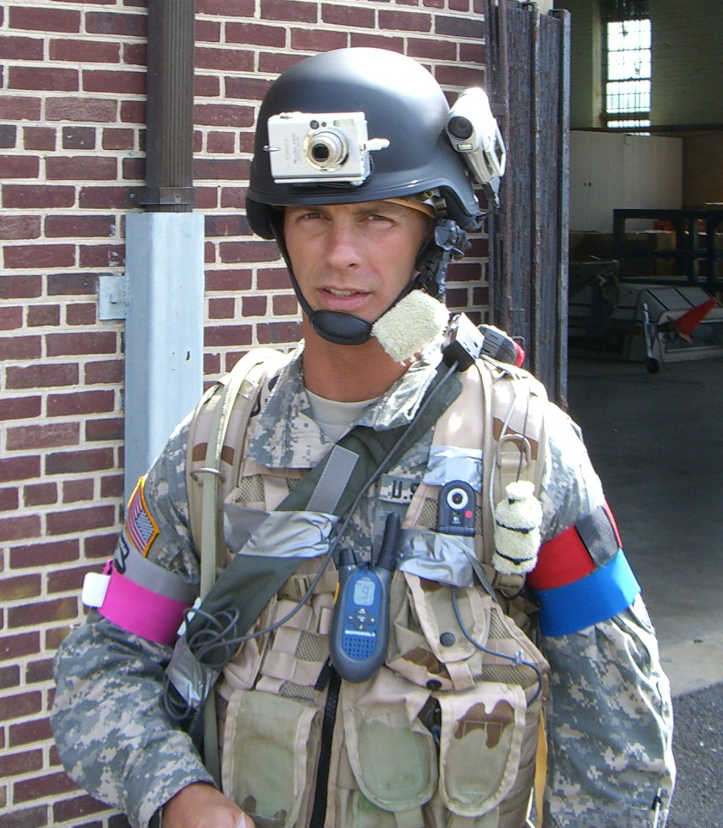 Future combat gear may feature wearable sensors, including cameras and audio pick-ups, to enhance the soldier's "situational awareness" and after-action reports as a result of the ASSIST project. Credit: NIST Disclaimer: Any mention of commercial products within NIST web pages is for information only; it does not imply recommendation or endorsement by NIST. Use of NIST Information: These World Wide Web pages are provided as a public service by the National Institute of Standards and Technology (NIST). With the exception of material marked as copyrighted, information presented on these pages is considered public information and may be distributed or copied. Use of appropriate byline/photo/image credits is requested.